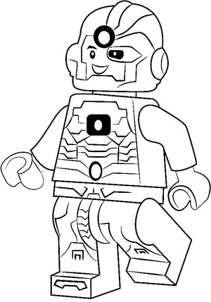 Cyborg Lego Coloring Page
