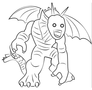Dragon made of building blocks