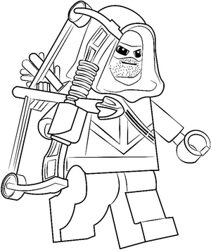 Green Arrow Lego Coloring Page