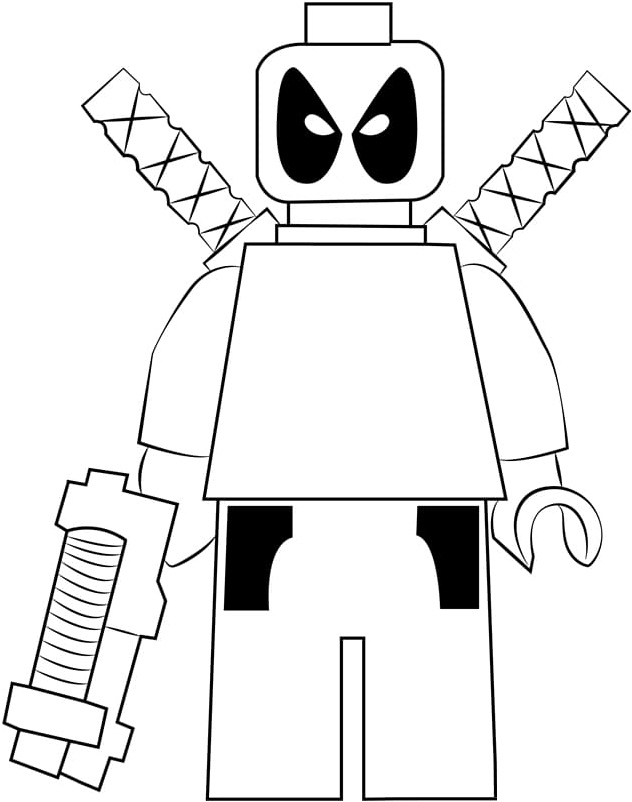 Lego Deadpool Coloring Page Coloring Page