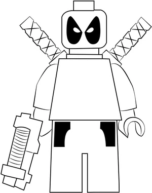 Lego Deadpool Coloring Page Coloring Page