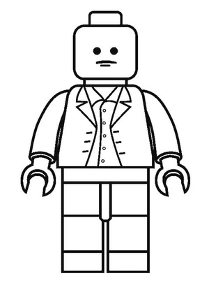 Lego Figure Coloring Page