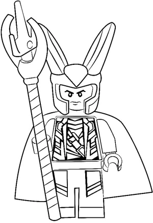 Loki Lego Coloring Page Coloring Page