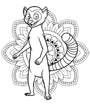 Free Lemur Coloring Page