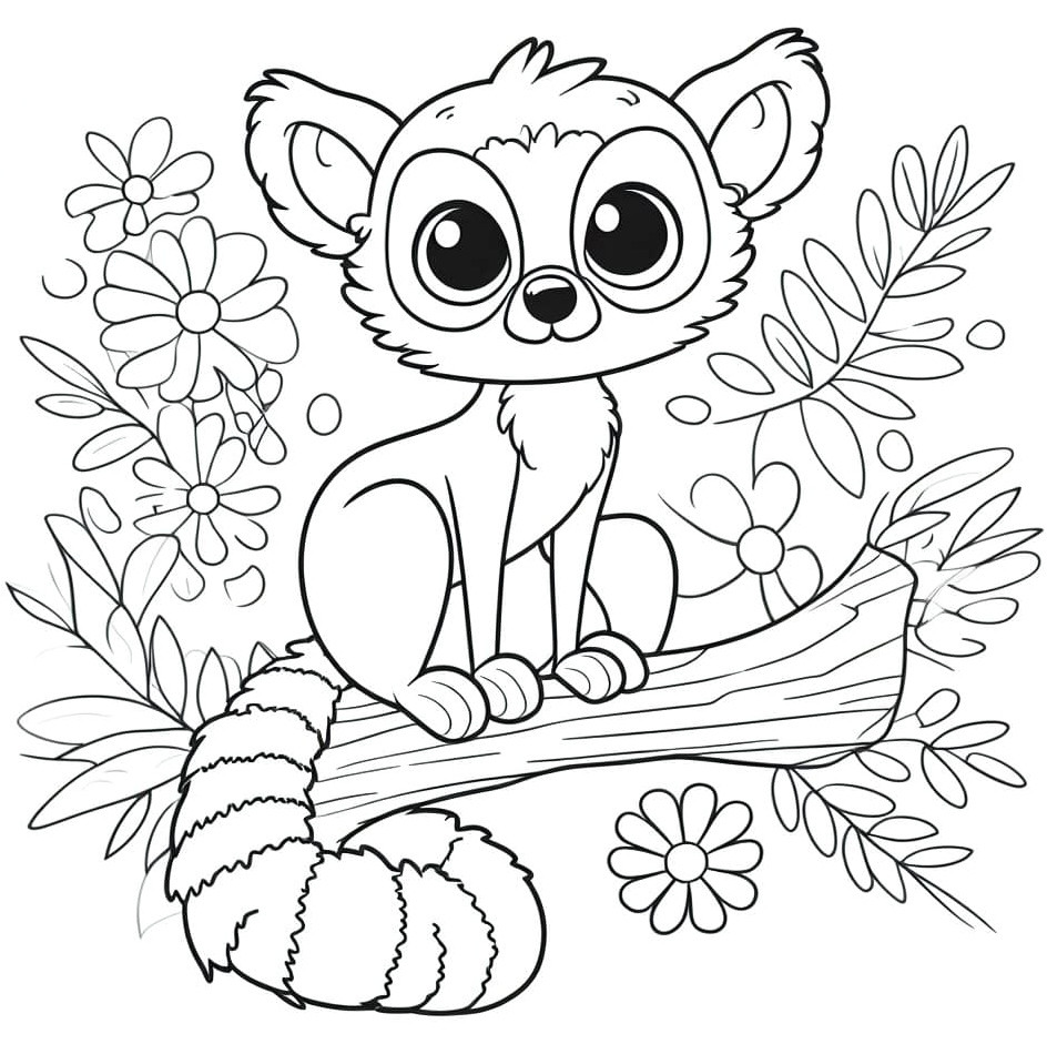 Free Printable Lemur Coloring Page Coloring Page