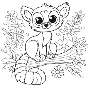 Free Printable Lemur Coloring Page Coloring Page