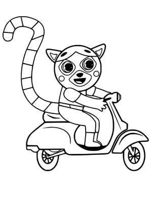 Motorbike Riding Lemur