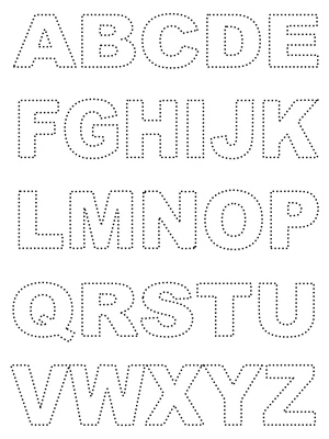 Alphabet Letter Tracing Page Coloring Page