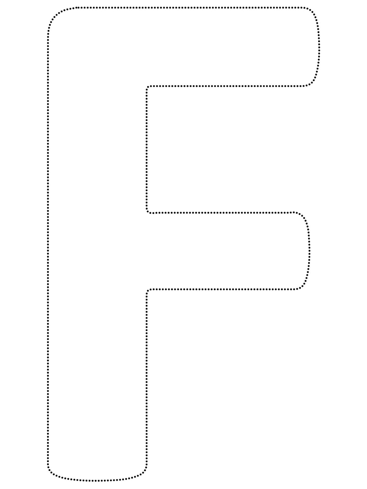 Tracing Page for the Letter F Coloring Page