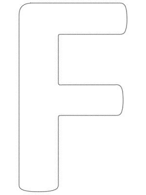 Tracing Page for the Letter F Coloring Page