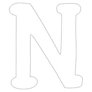 Tracing Page for the Letter N