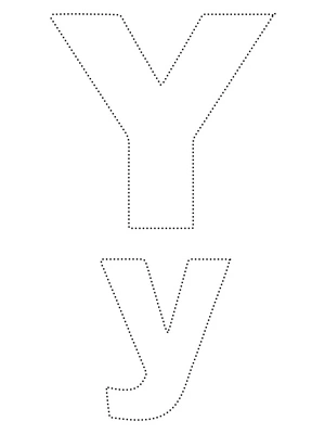 Tracing Page for the Letter Y Coloring Page