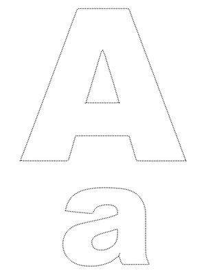 Tracing the Letter A Coloring Page
