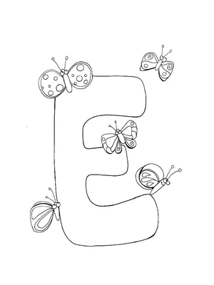 Printable Letter E Coloring Page Coloring Page