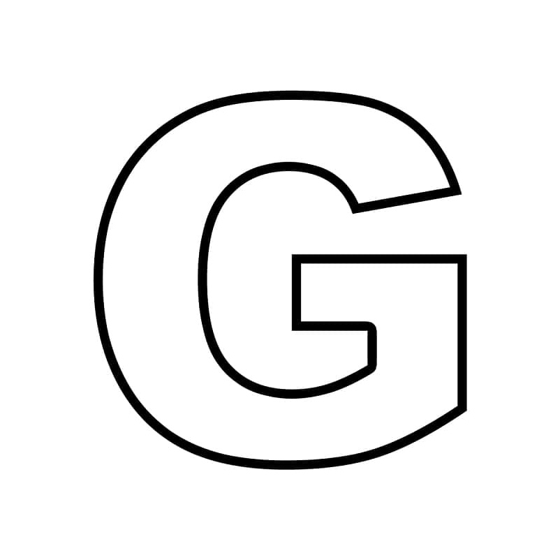 Free Printable Coloring Page for the Letter G Coloring Page