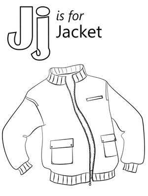 Coloring Page: "J Is for Jacket" Coloring Page