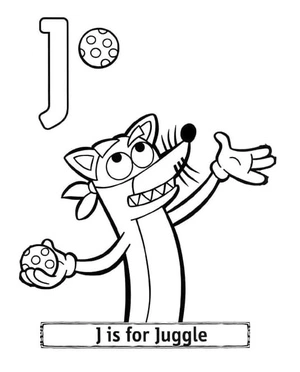 The Jungle Letter J Coloring Page