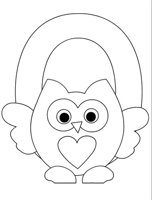 O is for Owl Coloring Page