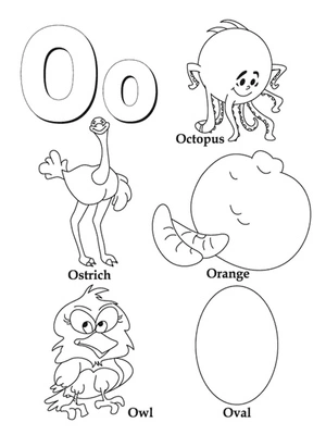Printable Page for the Letter O Coloring Coloring Page