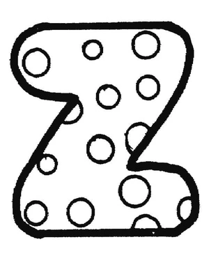 Adorable Letter Z Coloring Page