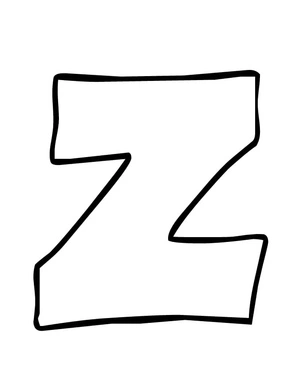 Coloring Page Featuring the Letter Z Coloring Page
