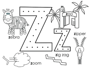 Letter Z Coloring Page