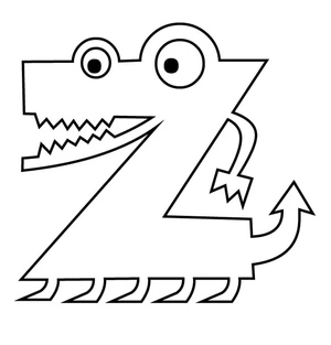 Zany Z Letter Coloring Page