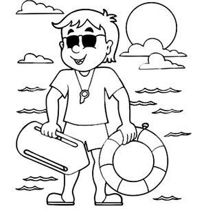 Chill Lifesaver Coloring Page
