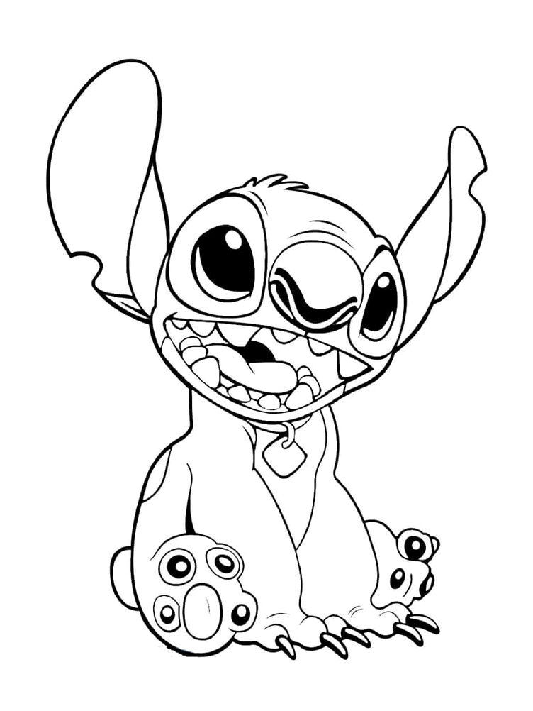 Adorable Stitch Coloring Page Coloring Page