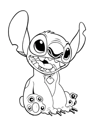 Adorable Stitch Coloring Page Coloring Page