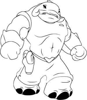 "Coloring Page: Gantu from the movie Lilo and Stitch"