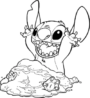 Stitch Coloring Page for Kids Coloring Page
