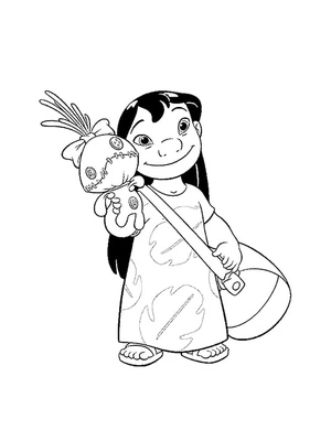 Sweet Lilo Coloring Page