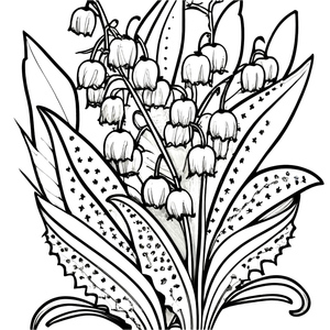Sheet 3: Lily of the Valley Coloring Page