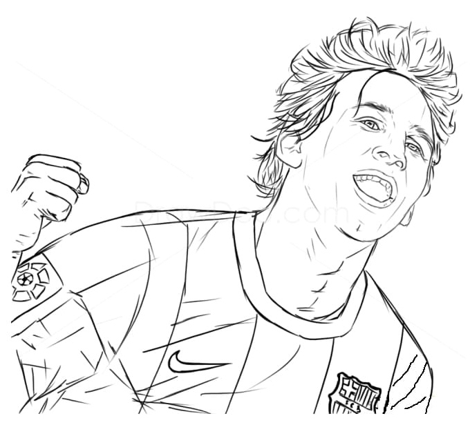Awesome Messi Coloring Page
