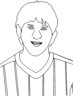 Cheerful Lionel Messi Coloring Page