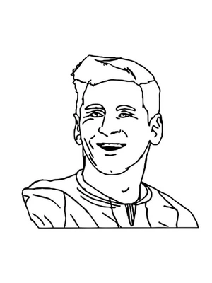 Silly Lionel Messi Coloring Page
