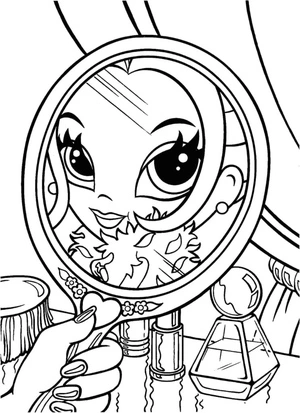Colorful Lisa Frank Coloring Page
