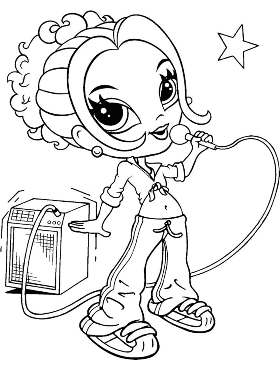 Lisa Frank is Coloring Coloring Page