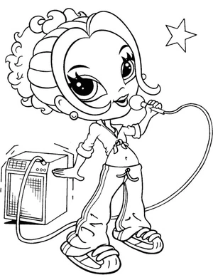 Lisa Frank is Coloring Coloring Page