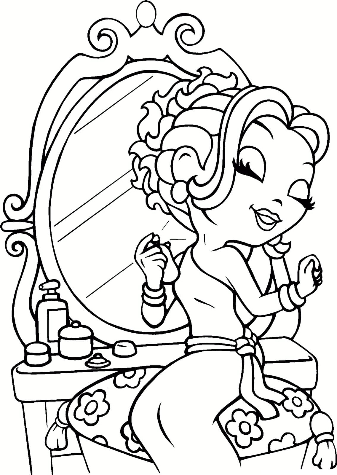 Printable Lisa Frank coloring page Coloring Page