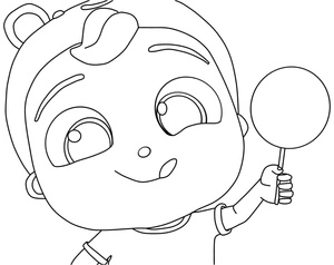 Nursery Rhymes for Children Featuring Little Angels Coloring Page