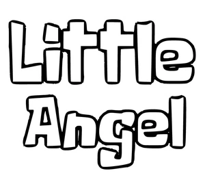 Tiny cherub emblem Coloring Page