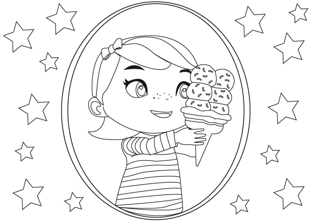 Adorable Baby Mia's Little Bum Coloring Page