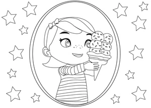 Adorable Baby Mia's Little Bum Coloring Page