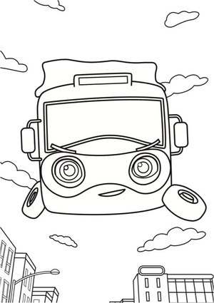 Little Baby Bum Bus Rider Coloring Page