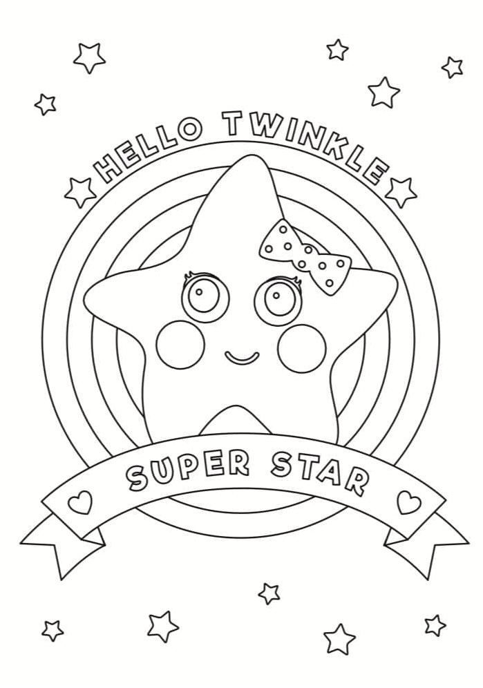 Twinkling Star Baby Bum Coloring Page
