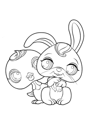 "Free Littlest Pet Shop Coloring Page for Kids"