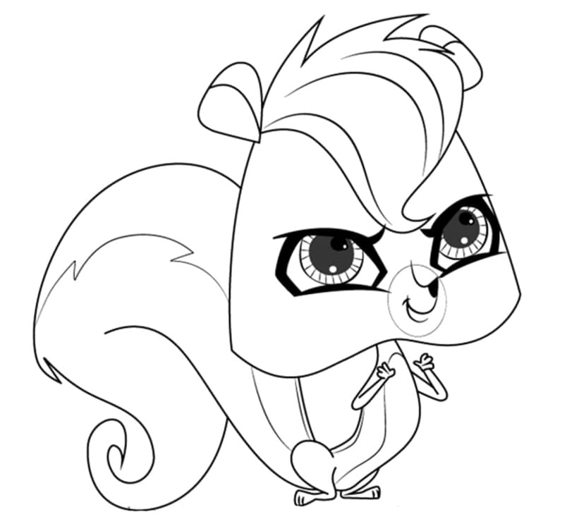 Pepper Clark from Littlest Pet Shop Coloring Page