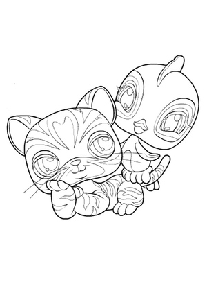 Printable Littlest Pet Shop coloring page for children